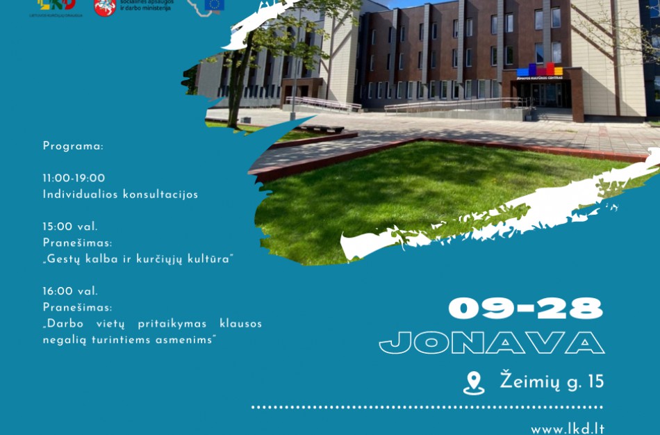 Jonavoje - apie kurčiųjų kultūrą ir darbo rinkos problemas kurtiesiems