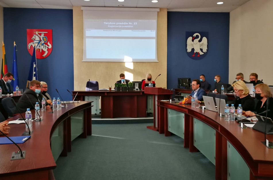 Vyksta dvidešimt trečiasis rajono savivaldybės tarybos posėdis