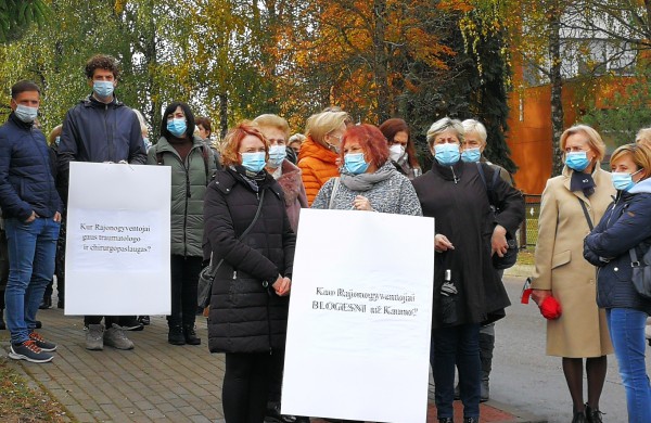 Šiandien surengta tylaus protesto eisena prieš Jonavos ligoninės reorganizavimą