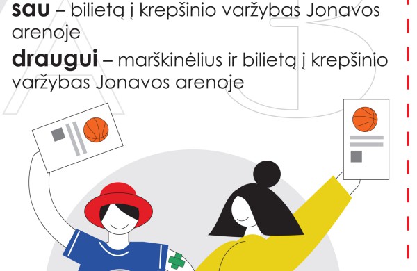 Kviečia dalyvauti akcijoje ,,Vakcinuokis ir keliauk į krepšinio varžybas gyvai"