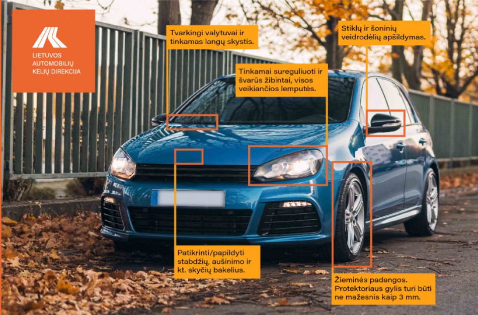 Prasidedant žiemos sezonui – priminimas vairuotojams