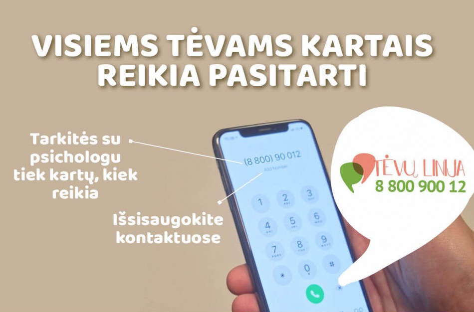 Naujienos „Tėvų linija“: pasitarkite su psichologu tiek kartų, kiek reikia