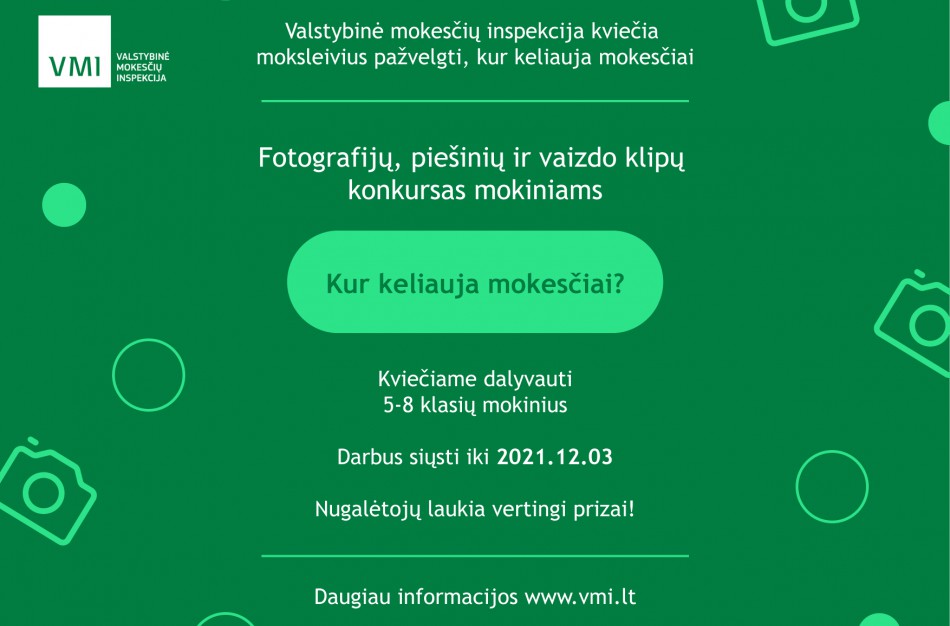 VMI kviečia moksleivius pažvelgti, kur keliauja mokesčiai