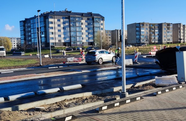 Artimiausiomis dienomis jau važiuosime Rimkų naująja žiedine sankryža