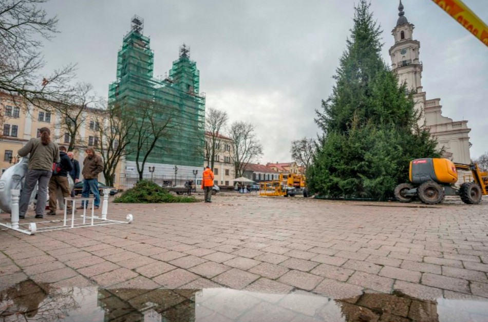 Kaune - eglės įžiebimo šventė, Rotušės aikštėje bus ribojamas eismas