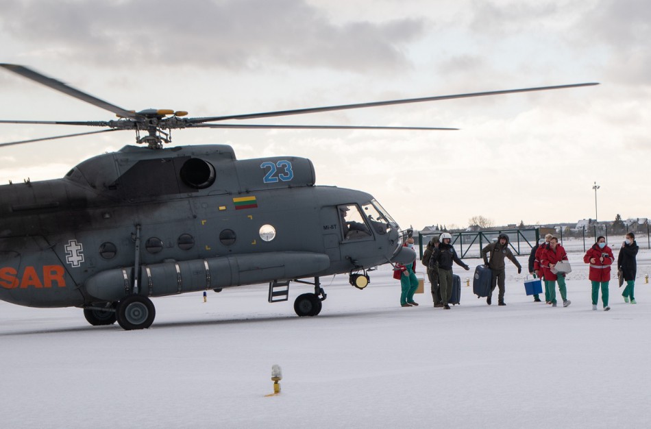 Sraigtasparnis pasitelktas sėkmingai donoro organo pergabenimo operacijai