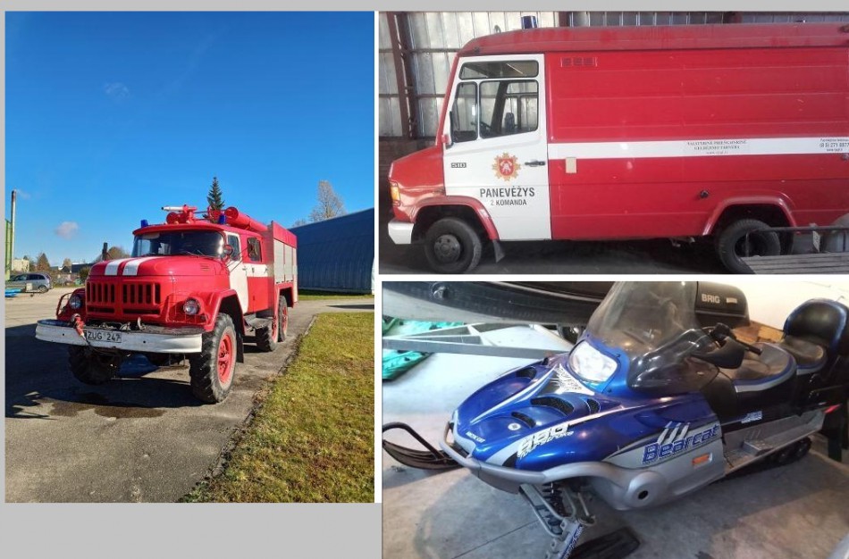E. aukcionuose pirkėjai graibstė senovinius gaisrinius automobilius, ambulatorijas