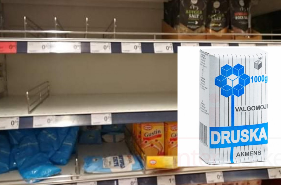 Iš parduotuvių lentynų ,,iššluota" rupi druska kelia diskusijas: išpirko ar nebepardavinėja?