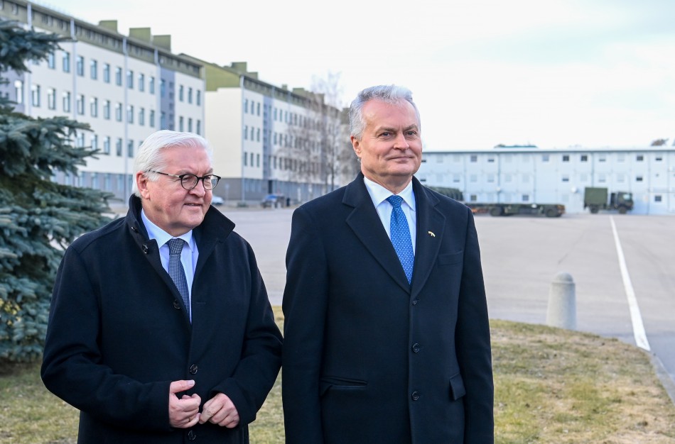 Lietuvos ir Vokietijos Prezidentai lankėsi NATO priešakinių pajėgų batalione Rukloje