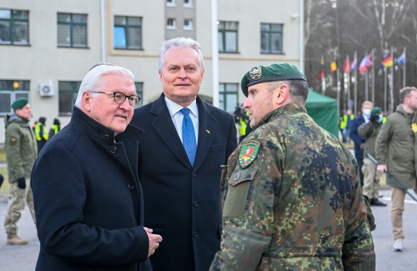 Lietuvos ir Vokietijos Prezidentai lankėsi NATO priešakinių pajėgų batalione Rukloje