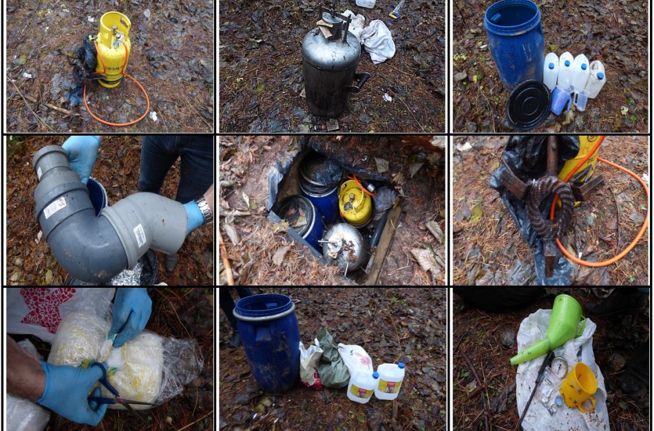 Išaiškinta ir likviduota Lietuvoje veikusi narkotikų laboratorija. Narkotines medžiagas gabeno ir slėpė šunų ėdalo pakuotėse