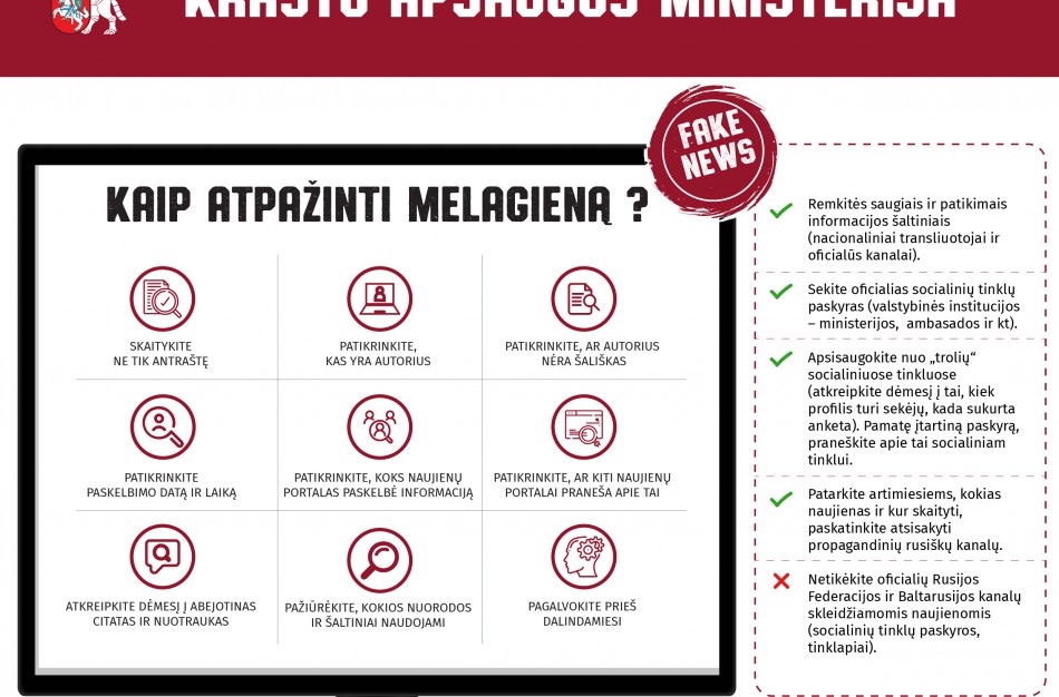 KAM: Kaip atpažinti melagieną ir išlikti budriems?