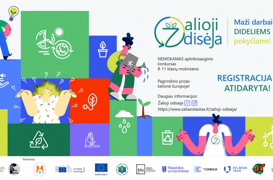 Prasideda nacionalinė olimpiada „Žalioji odisėja“: moksleiviai kurs aplinkosauginius projektus