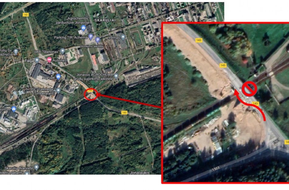 Dėl remonto keisis eismo organizavimas per viaduką link Ruklos