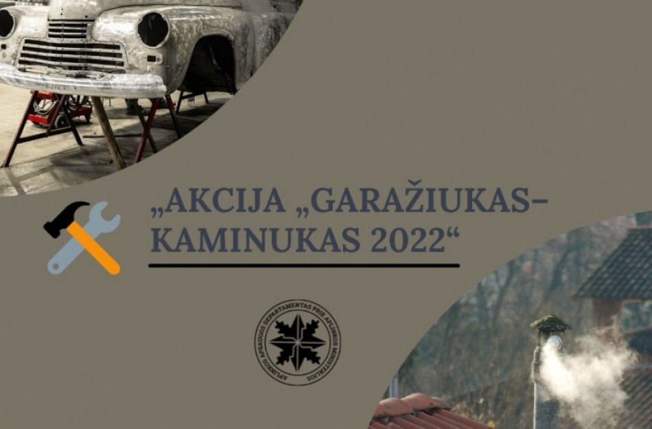 Balandį aplinkosaugininkai pradeda su akcija „Garažiukas – Kaminukas 2022“