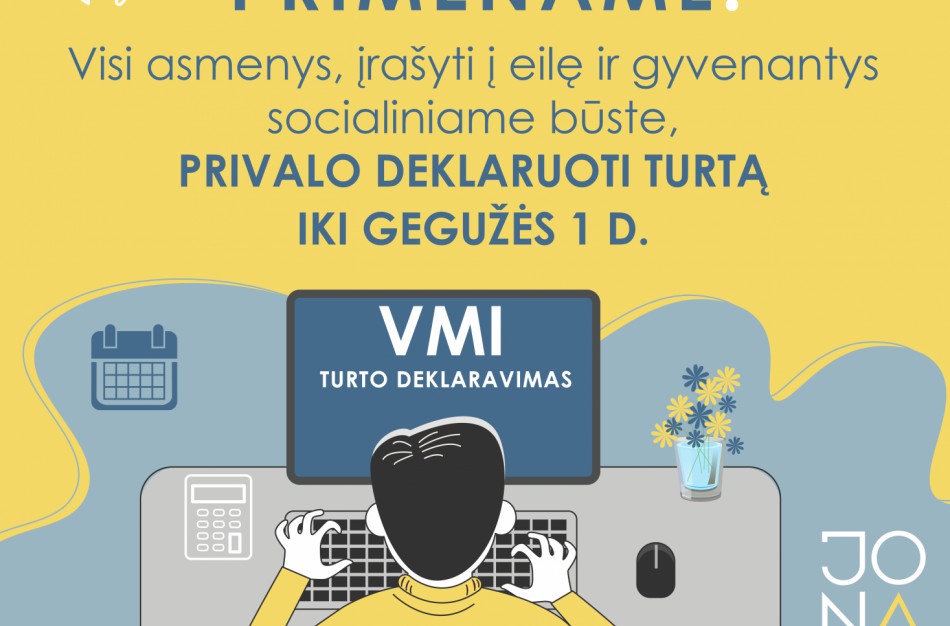 Priminimas gyvenantiems soc. būstuose ir įrašytiems į laukiančiųjų eilę