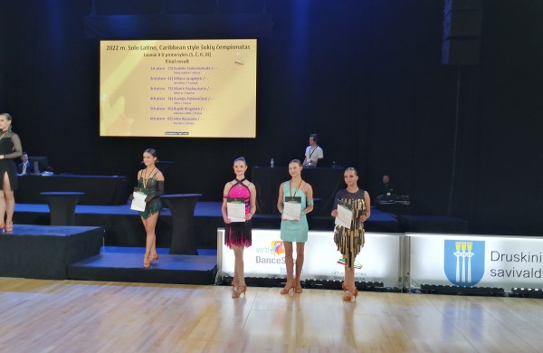 Lietuvos Solo Latino ir Caribbean style šokių čempionate – klubo “Vėtra” atstovės sėkmė