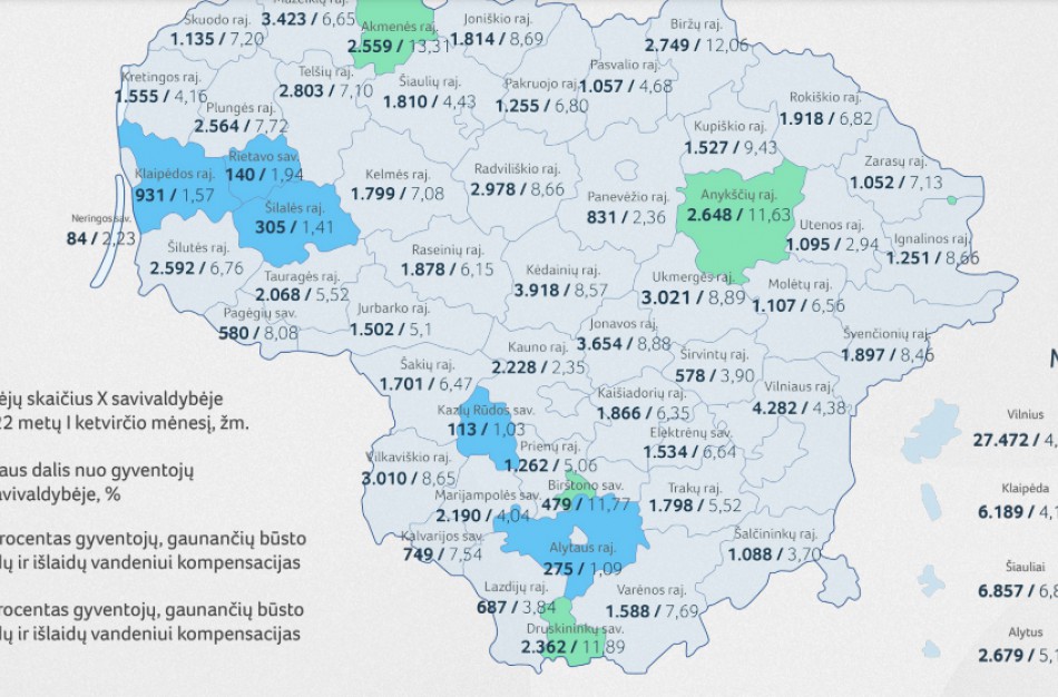 SADM: Būsto šildymo išlaidų kompensacijas gavo daugiau šalies gyventojų, tai leido jiems sutaupyti 22 mln. eurų 