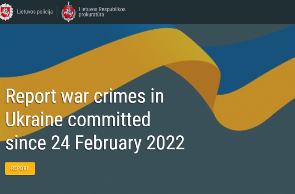 Karo nusikaltimų Ukrainoje liudytojus ragina kreiptis į Lietuvos teisėsaugą