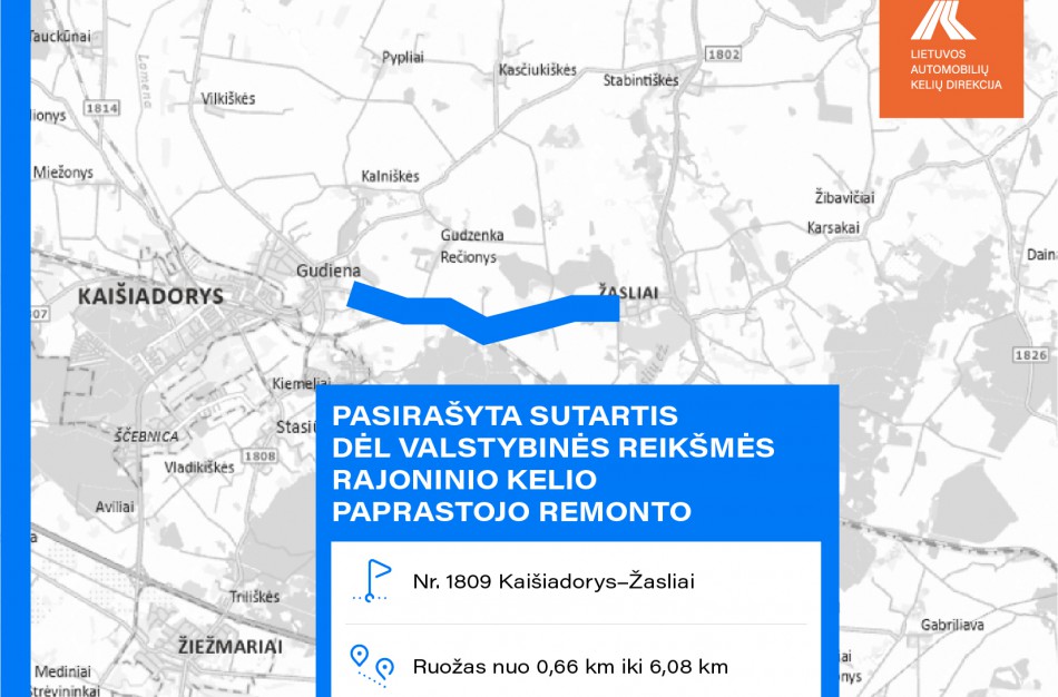 Pasirašyta 18 naujų žvyrkelių asfaltavimo ir paprastojo remonto rangos darbų sutarčių
