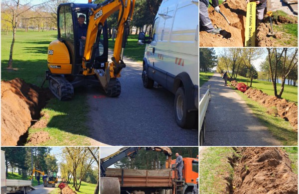 Šalia tvenkinio esančio tako pastebėti ,,maišai" užminė mįslę: kokie darbai vykdomi?