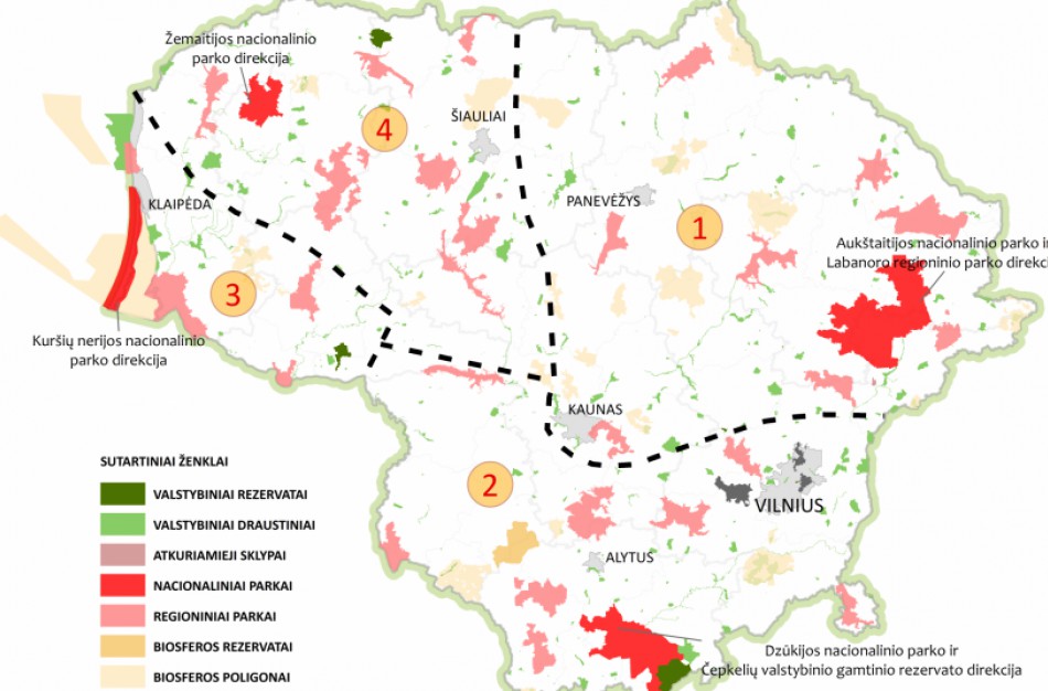 Saugomų teritorijų sistemos pertvarka: paskirti trijų naujų saugomų direkcijų vadovai
