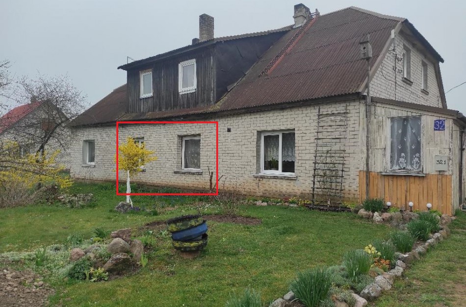 2 kamb. buto su dalimi ūkinio pastato Draugystės g. 32-2, Juškonių k., pardavimo aukcionas