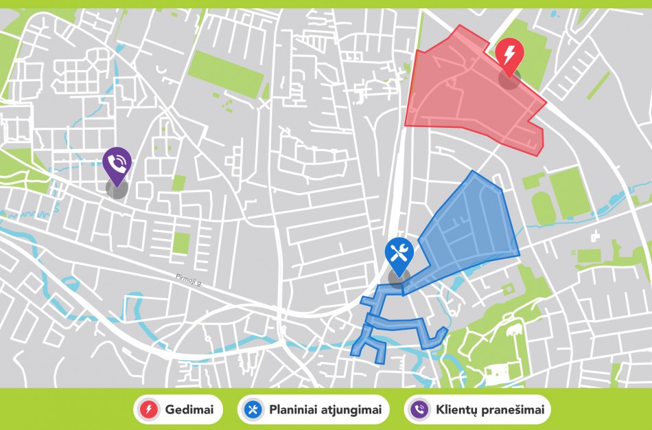 ESO gedimų žemėlapis – atnaujintas ir nuo šiol dar patogesnis