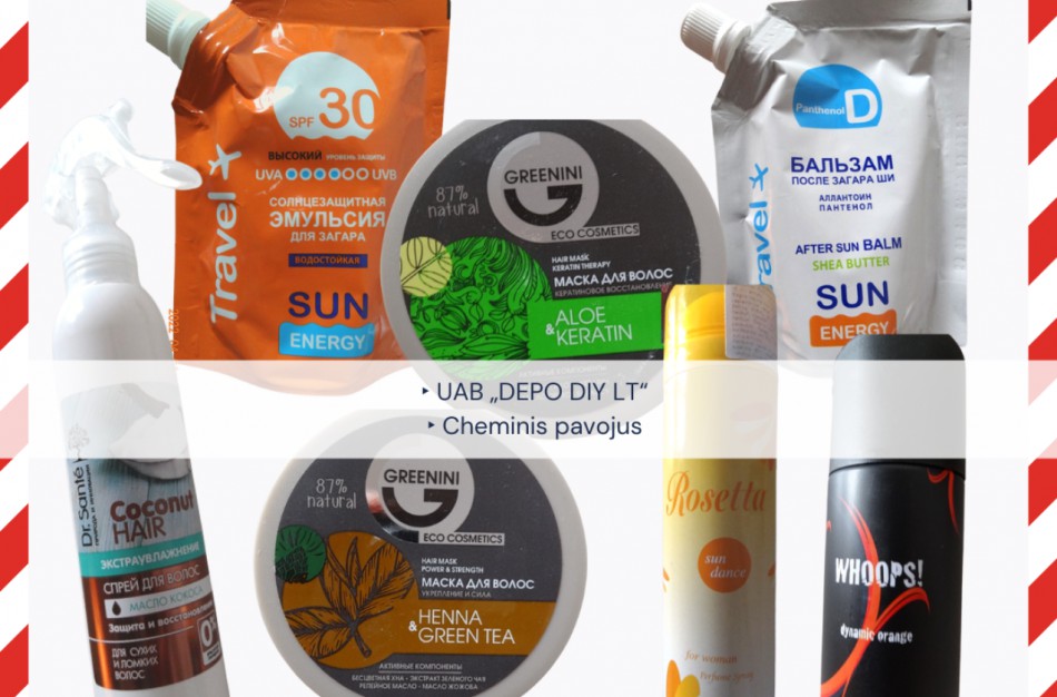 Pavojingus kosmetikos gaminius teikusiai UAB „DEPO DIY LT“ skirta bauda