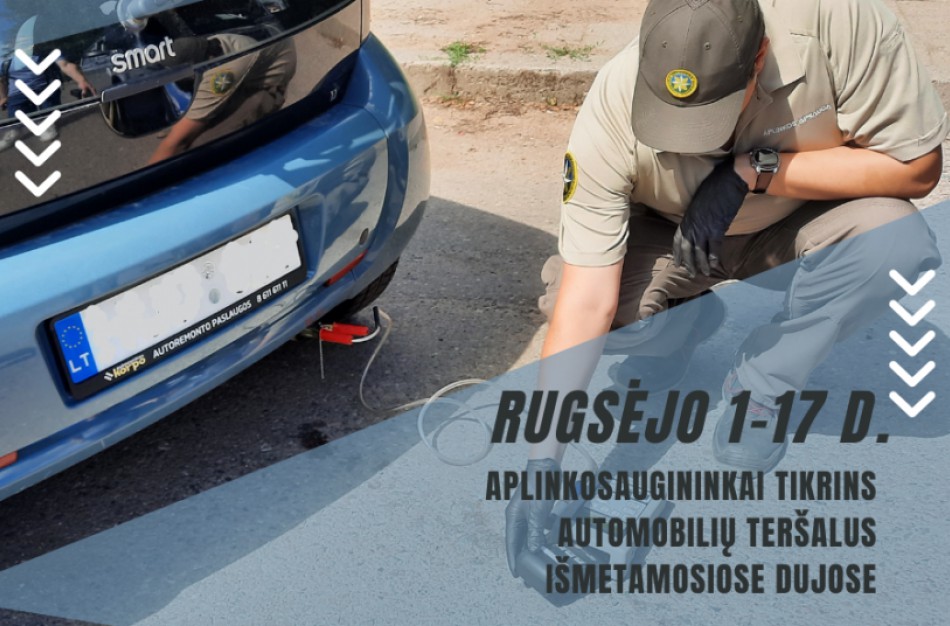 Rugsėjį aplinkosaugininkai tikrins automobilių taršumą