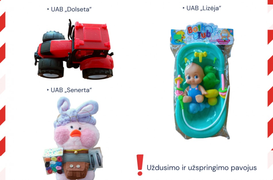 Skirtos baudos už pavojingų žaislų pateikimą į rinką