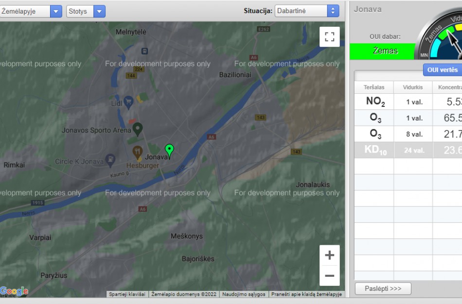 Jonavoje normalizavosi oro tarša