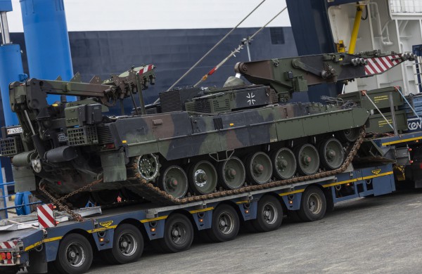 Vokietijos brigados kariai su technika atvyko į pirmąsias pratybas Lietuvoje