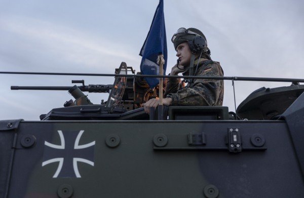 Vokietijos brigados kariai su technika atvyko į pirmąsias pratybas Lietuvoje