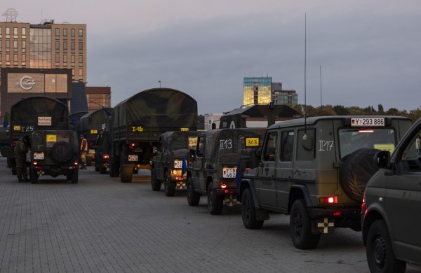 Vokietijos brigados kariai su technika atvyko į pirmąsias pratybas Lietuvoje