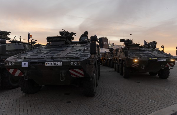 Vokietijos brigados kariai su technika atvyko į pirmąsias pratybas Lietuvoje