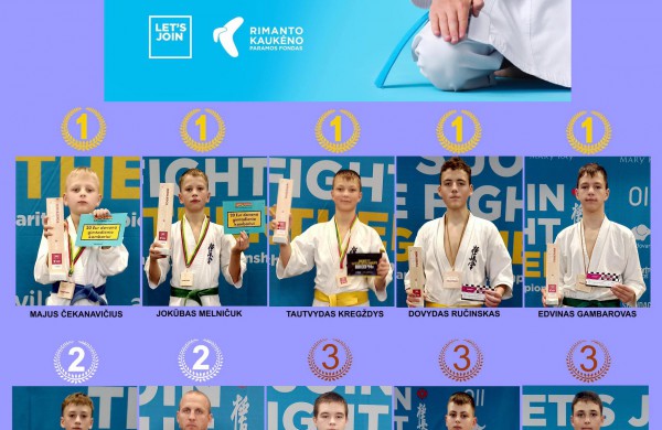 Jonavos Kyokushin karate „Kumite“ klubo sportininkams - ne viena prizinė vieta