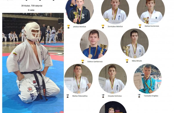 Jonavos Kyokushin karate „Kumite“ klubo komanda iš Kėdainių grįžo su keliais medaliais