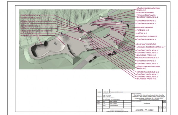 Kviečiama susipažinti su riedlenčių parko Joninių slėnyje projektiniais pasiūlymais