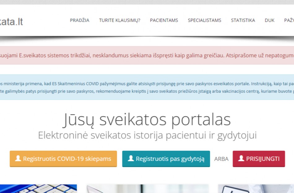 Fiksuojami sutrikimai e. sveikatos sistemoje