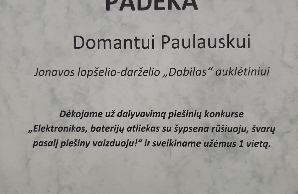 „Dobilo“ ugdytinis – I-os vietos nugalėtojas