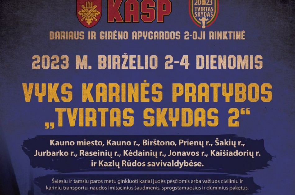 Kariai savanoriai vykdys pratybas – naudos imitacinius šaudmenis, karinę techniką