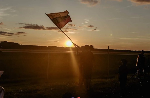 Automagistralėje Vilnius - Panevėžys  paminėta Baltijos kelio  sukaktis