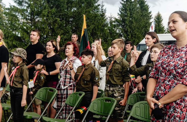 Automagistralėje Vilnius - Panevėžys  paminėta Baltijos kelio  sukaktis