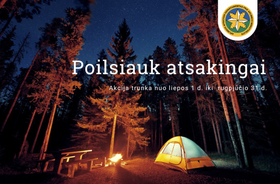 Aplinkosaugininkai: per akciją „Poilsiauk atsakingai“ pastebime didėjantį žmonių sąmoningumą saugoti juos supančią aplinką