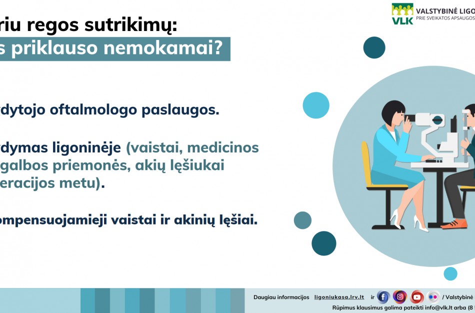 Ligonių kasos: regos negalią turintys pacientai sulauks didesnės pagalbos
