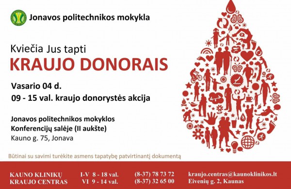 Jonaviečiai kviečiami paaukoti kraujo