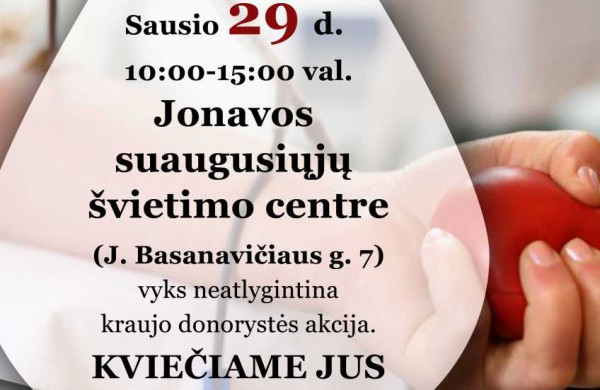 Jonaviečiai kviečiami paaukoti kraujo