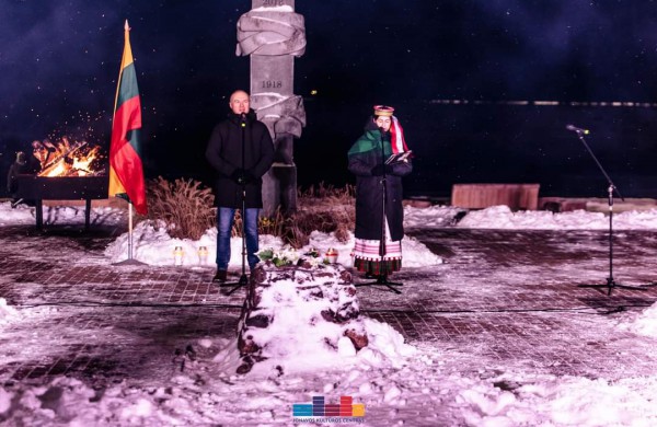 Sausio 13-ąją Neries pakrantėje pagerbtas Laisvės gynėjų atminimas