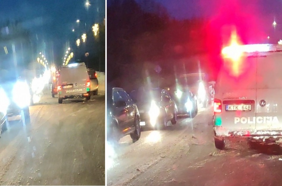 Dėl automobilių susidūrimo J.Ralio gatvėje, teko lūkuriuoti spūstyse 